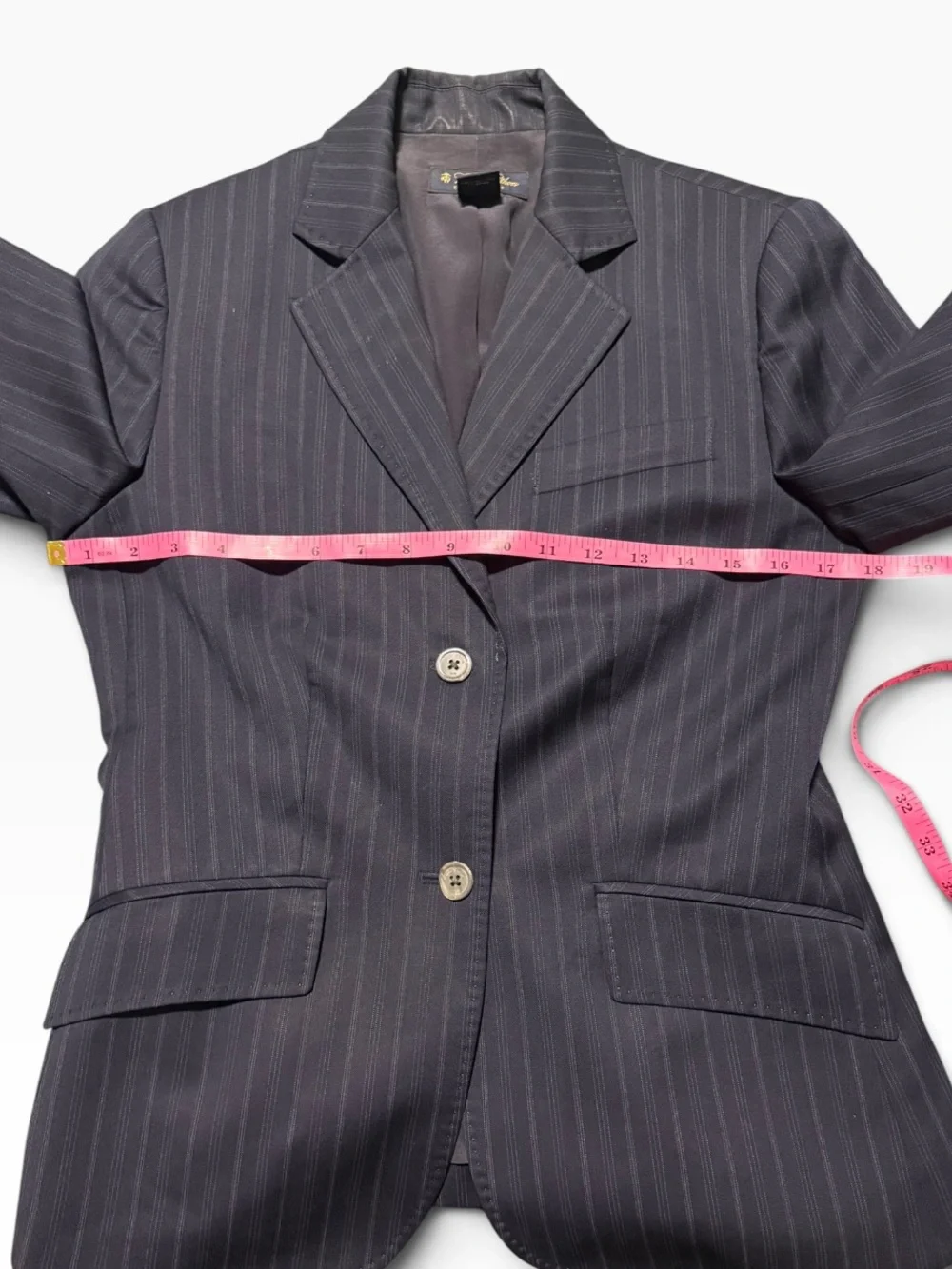 Brooks Brothers Women’s Navy Pinstripe Wool Pantsuit Blazer & Trousers Size 4